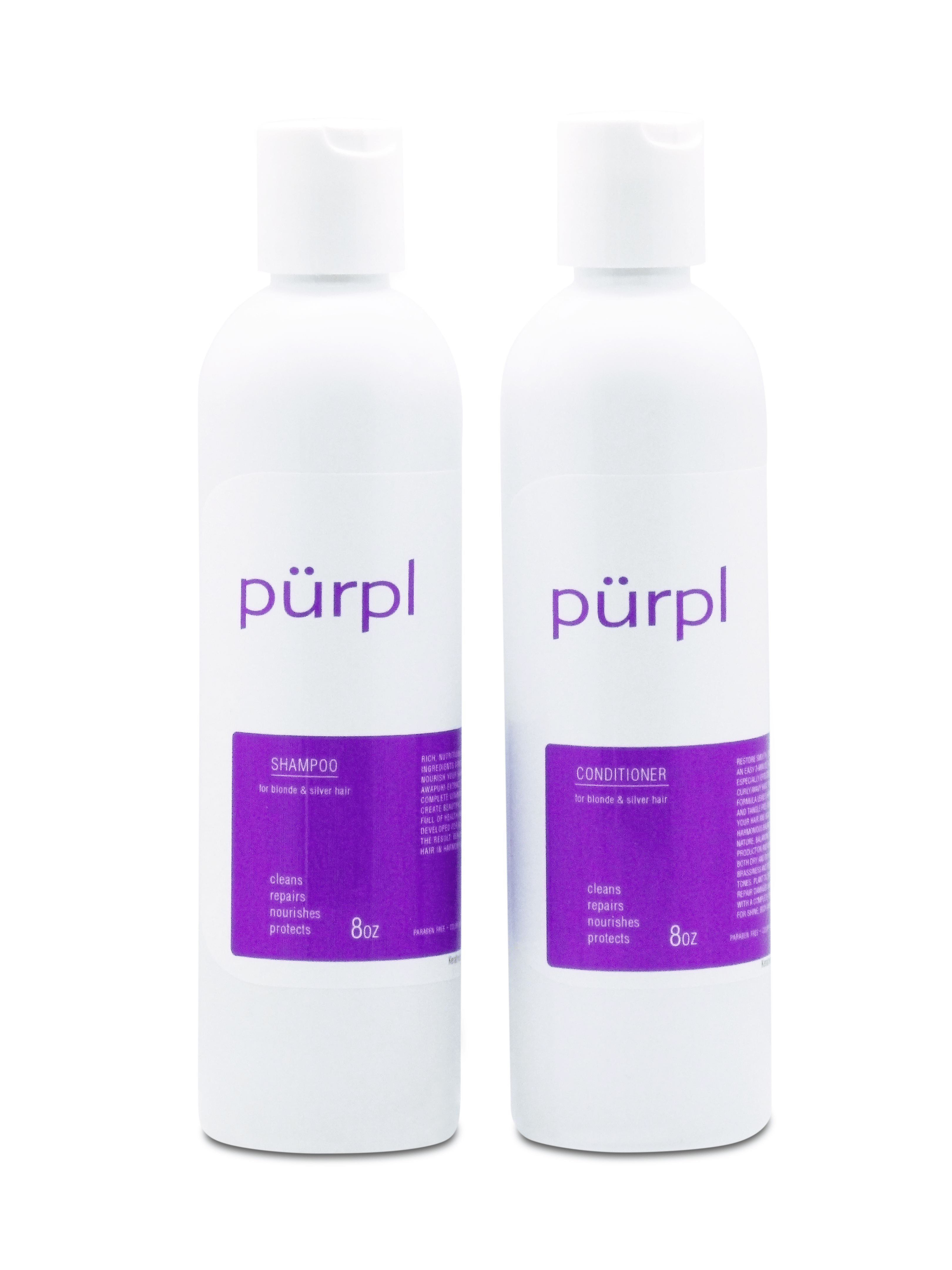 Purpl Shampoo and Conditioner Label